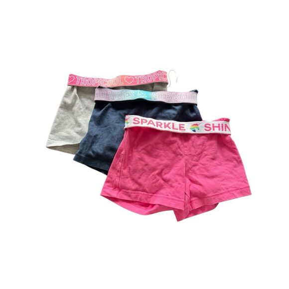Wonder Nation Girls sz 6/6x shorts lot of 3 fold over cotton pull on elastic - Picture 1 of 6